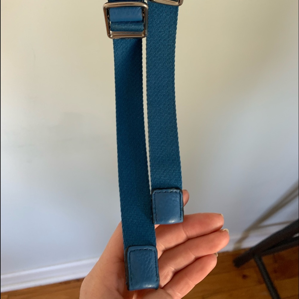 Authentic Coach Blue Pebbled Leather Mini Charlie Backpack - Picture 7 of 12